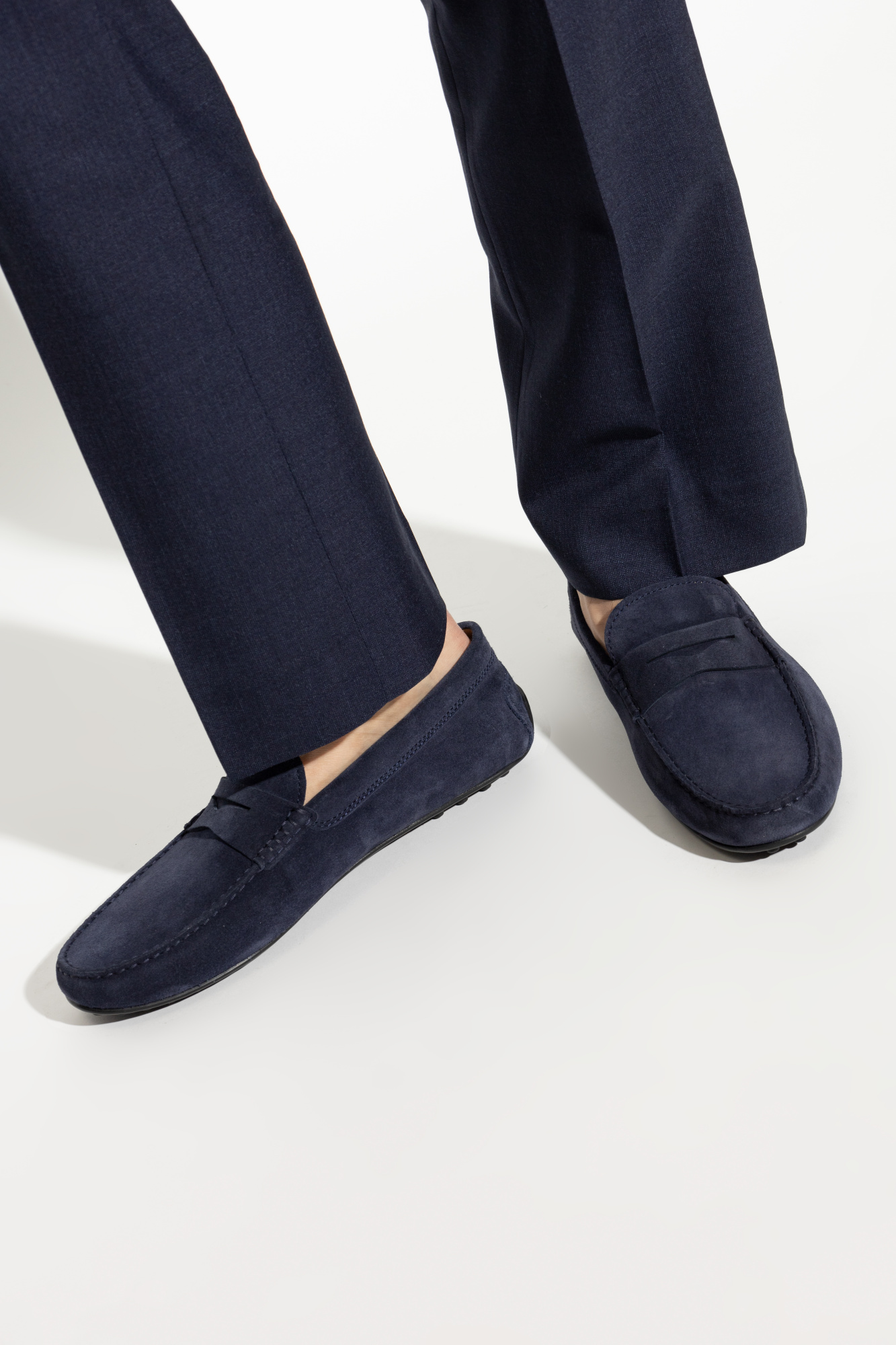 スニーカー TOD'S Dark Blue Suede Loafers Man BLUE Tod's Loafers in Suede XXM38K0GG10RE09CU805 | Tods
